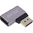 InLine DisplayPort adapter | haaks naar rechts | DP1.4 (8K 60Hz) | HBR3 | aluminium