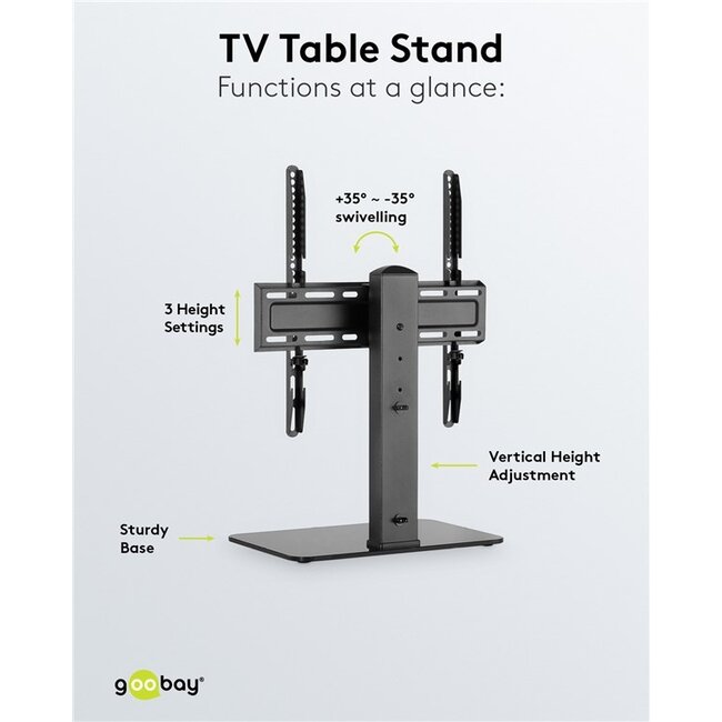 Goobay TV-tafelstandaard | 32-55 inch | draaibaar | verstelbare hoogte