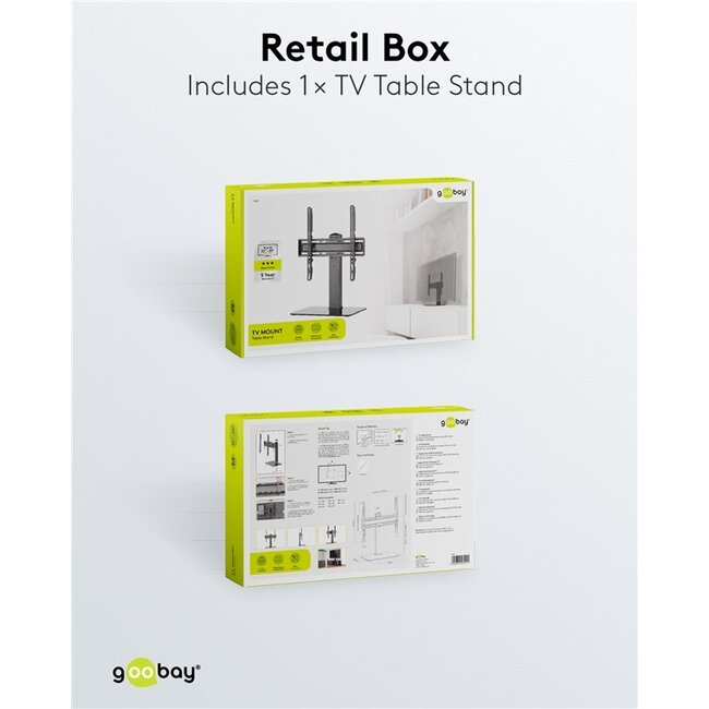 Goobay TV-tafelstandaard | 32-55 inch | draaibaar | verstelbare hoogte