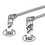 USB-C - USB-A kabel | 360° roteerbaar | USB2.0 | QC 18W | rood/zwart | 2 meter