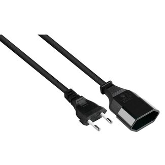 Good Connections CEE 7/16 stroom verlengkabel | 2x 0,75mm | zwart | 0,50 meter