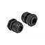 Kabelwartel voor 2 ronde kabels | PG16 | 2x 6,7 mm | IP68 | zwart | 2 stuks