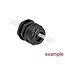 Kabelwartel voor 2 ronde kabels | PG16 | 2x 6,7 mm | IP68 | zwart | 2 stuks