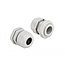 Kabelwartel voor 2 ronde kabels | PG16 | 2x 6,7 mm | IP68 | grijs | 2 stuks