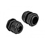 Kabelwartel voor 2 ronde kabels | PG21 | 2x 8 mm | IP68 | zwart | 2 stuks