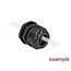 Kabelwartel voor 2 ronde kabels | PG21 | 2x 8 mm | IP68 | zwart | 2 stuks