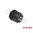 Kabelwartel voor 3 ronde kabels | PG13.5 | 3x 4 mm | IP68 | zwart | 2 stuks