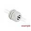 Kabelwartel voor 3 ronde kabels | PG13.5 | 3x 4 mm | IP68 | grijs | 2 stuks