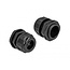 Kabelwartel voor 4 ronde kabels | PG21 | 4x 6 mm | IP68 | zwart | 2 stuks