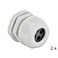 Kabelwartel voor 4 ronde kabels | PG21 | 4x 6 mm | IP68 | grijs | 2 stuks