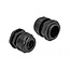 Kabelwartel voor 2 platte kabels | PG21 | 2x 11,5 x 6,2 mm (BxH) | IP68 | zwart | 2 stuks