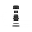 Kabelwartel voor 2 platte kabels | PG21 | 2x 11,5 x 6,2 mm (BxH) | IP68 | zwart | 2 stuks