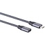 USB-C verlengkabel | USB3.1 10 Gbps | PD 100W | 4K 60Hz | aluminium/nylon | 0,50 meter