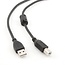 USB-A - USB-B kabel | ferrietkern | USB2.0 | 5W | zwart | 3 meter