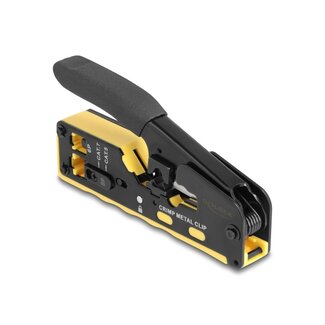 DeLOCK Delock Crimping Tool for 6P/8P RJ45/RJ11 plugs Cat. 5/6/7 with cutter and stripper