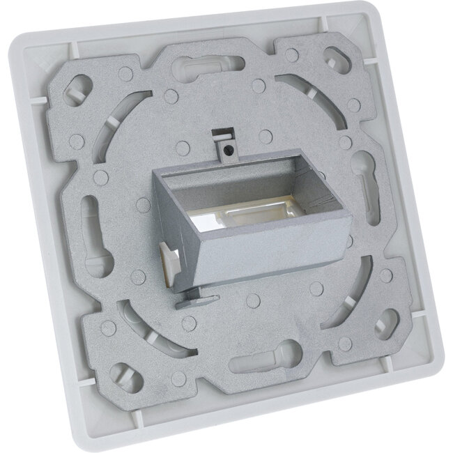 InLine® frameset voor 2x RJ45 Bu/LSA inzetstuk, Keystone SNAP-In, wit RAL9010