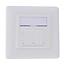 InLine® frameset voor 2x RJ45 Bu/LSA inzetstuk, Keystone SNAP-In, wit RAL9010
