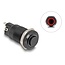 Delock Push Switch for Installation black 12 mm 12 V 4 x solder connection LED red ring