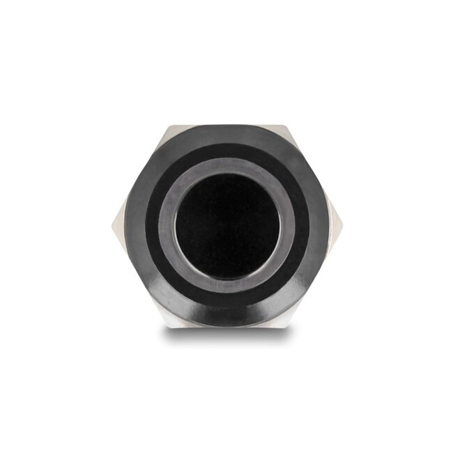 Delock Push Switch for Installation black 12 mm 12 V 4 x solder connection LED red ring