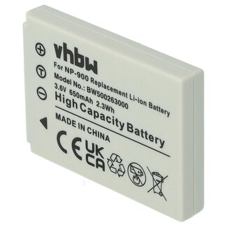 VHBW Camera accu compatibel met o.a. Konica Minolta NP-900 en Olympus Li-80B / 650 mAh