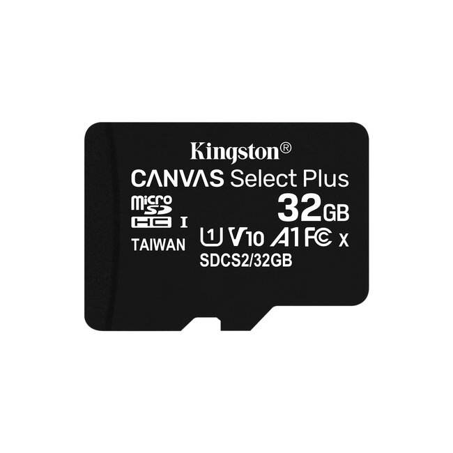 Kingston Technology 32GB micSDHC Canvas Select Plus 100R A1 C10 kaart + ADP