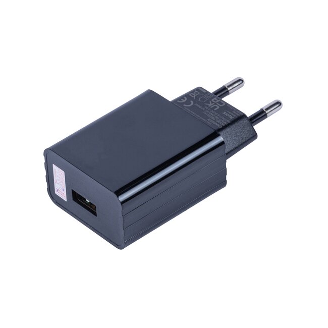 USB thuislader met 1 poort - recht - 3A / zwart
