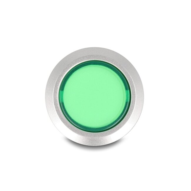 Delock Push Button protruding for Installation 22 mm 5 x solder connection actuator flat plastic LED green