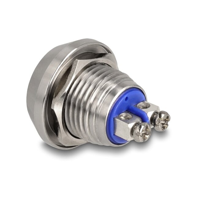 Delock Push Button for Installation 12 mm 2 x Screw Terminal green