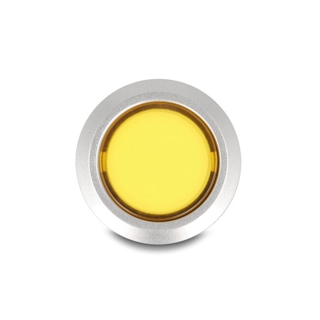 Delock Push Button protruding for Installation 22 mm 5 x solder connection actuator flat plastic LED yellow