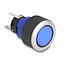 Delock Push Button protruding for Installation 22 mm 5 x solder connection actuator flat plastic LED blue