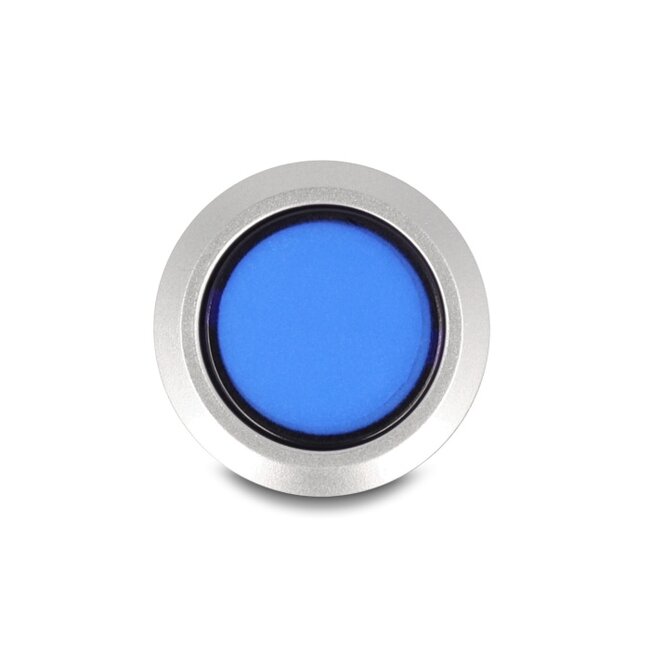 Delock Push Button protruding for Installation 22 mm 5 x solder connection actuator flat plastic LED blue