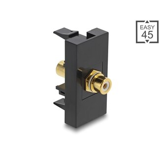 DeLOCK Delock Easy 45 Module RCA female to RCA female gold plated white / black