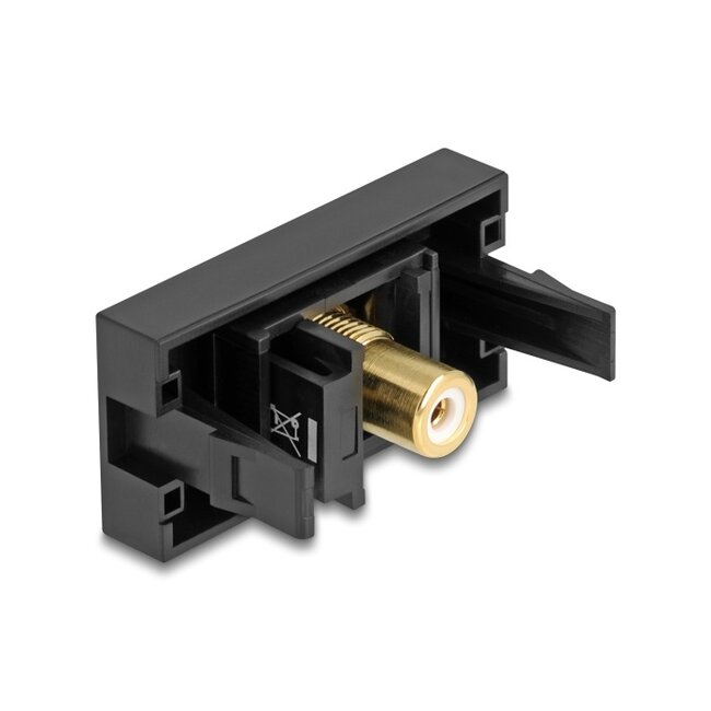 Delock Easy 45 Module RCA female to RCA female gold plated white / black