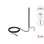 Delock 5G LTE Antenna SMA plug 3 - 5 dBi omnidirectional fixed with connection cable RG-174, 3 m wall mounting outdoor black