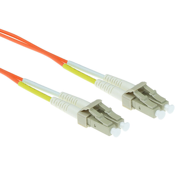 Premium LC/UPC Duplex optical fiber kabel | Multi Mode OM1 | LSZH | oranje | 50 meter