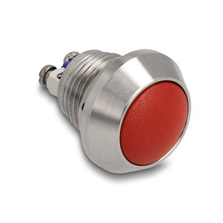 DeLOCK Delock Push Button for Installation 12 mm 2 x Screw Terminal red