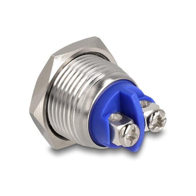 Delock Push Button for Installation 16 mm 2 x Screw Terminal actuator very high