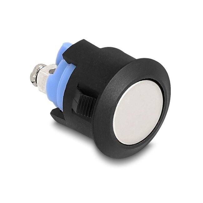 Delock Push Button for Installation 16 mm 2 x Screw Terminal actuator flat plastic snap in assembly