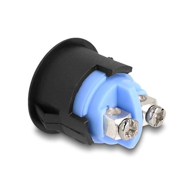 Delock Push Button for Installation 16 mm 2 x Screw Terminal actuator high plastic snap in assembly