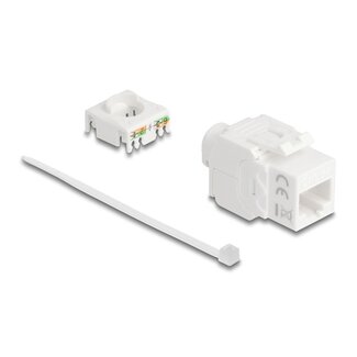 DeLOCK Delock Keystone Module RJ45 jack to LSA Cat.6A UTP 180° toolfree