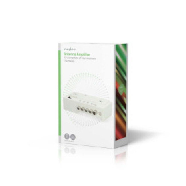 CATV-Versterker | Versterking: 20 dB | 47 - 694 MHz | Outputs: 4 | Versterkingsregelaar | Wit