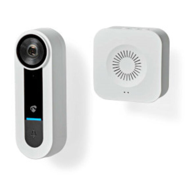 SmartLife Videodeurbel | Wi-Fi | Netvoeding | 1536x1536 | Cloud Opslag (optioneel) / microSD (niet inbegrepen) / Onvif | IP65 | Met bewegingssensor | Wit