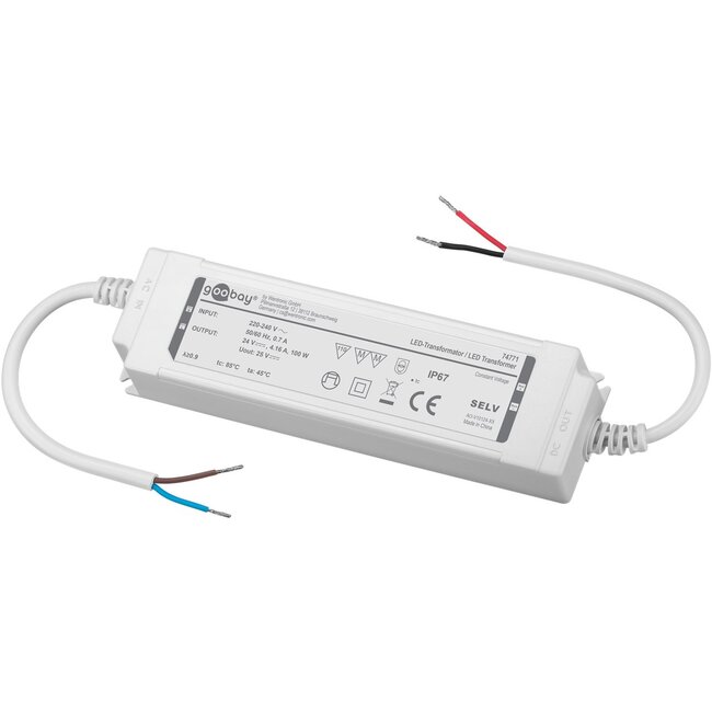 Goobay LED Transformer 24 V (DC) (DC), 100 W, IP67