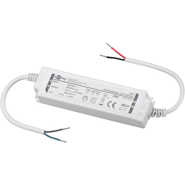 Goobay LED Transformer 24 V (DC) (DC), 60 W, IP67