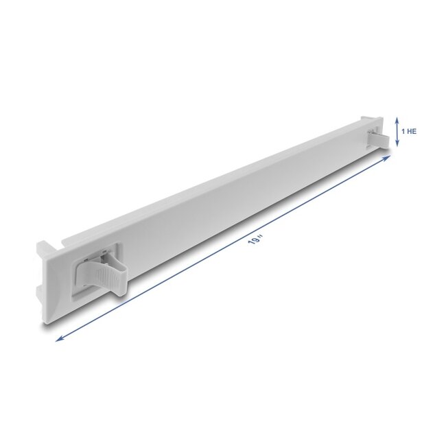 Delock 19″ 1U Blind Panel ABS plastic with snap-in function grey