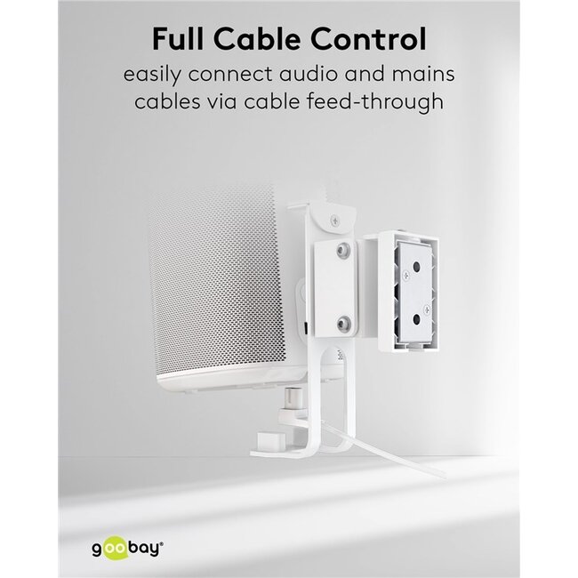Goobay muurbeugel set voor Sonos PLAY:1 en Sonos ONE/ONE SL | full motion | wit