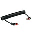 USB-C spiraalkabel | 360° roteerbaar | USB2.0 | PD 60W | rood/zwart | 1,5 meter