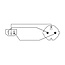 C13 (recht) - CEE 7/7 (haaks) stroomkabel | 3x 1,00mm | wit | 3 meter