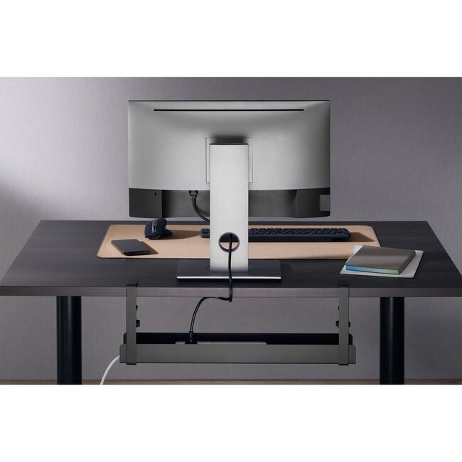 InLine bureau kabelgoot met klembevestiging | 60 x 15,7cm | zwart