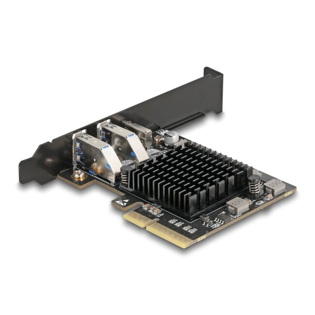 Delock PCI Express x4 Card to 1 x USB Type-C™ 20 Gbps + 2 x Type-A 10 Gbps - Low Profile Form Factor